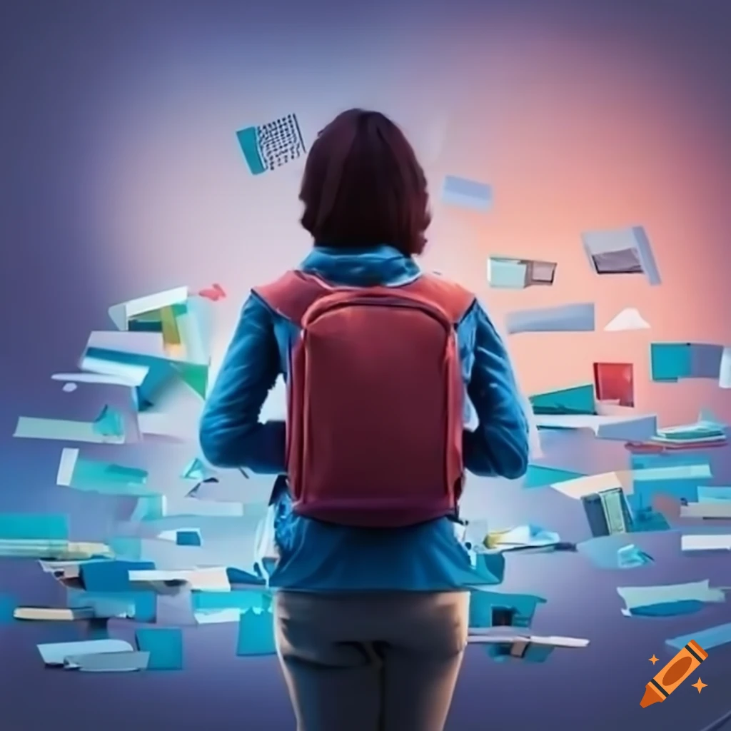 student studying at university