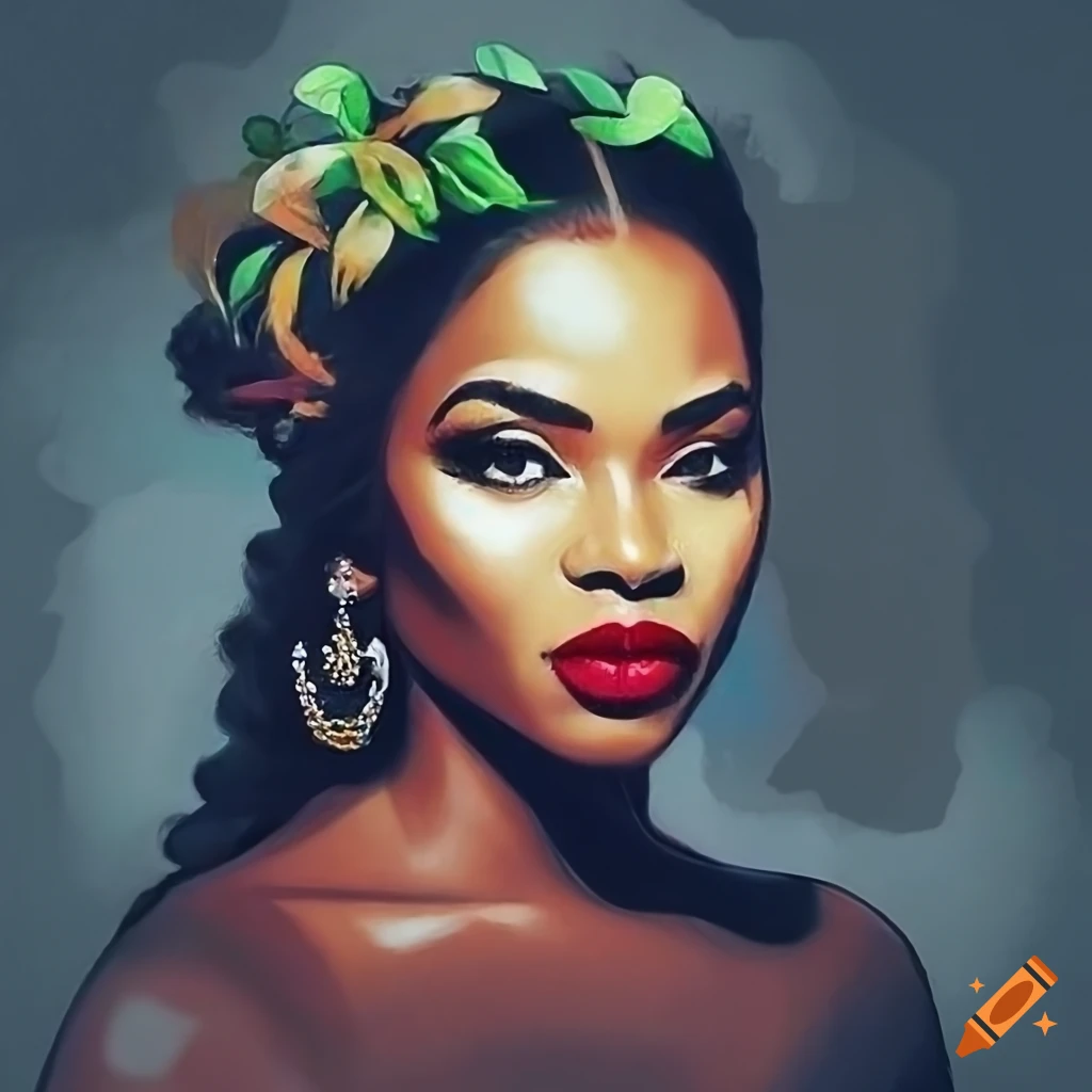 high fashion portrait of an exotic woman with attitude