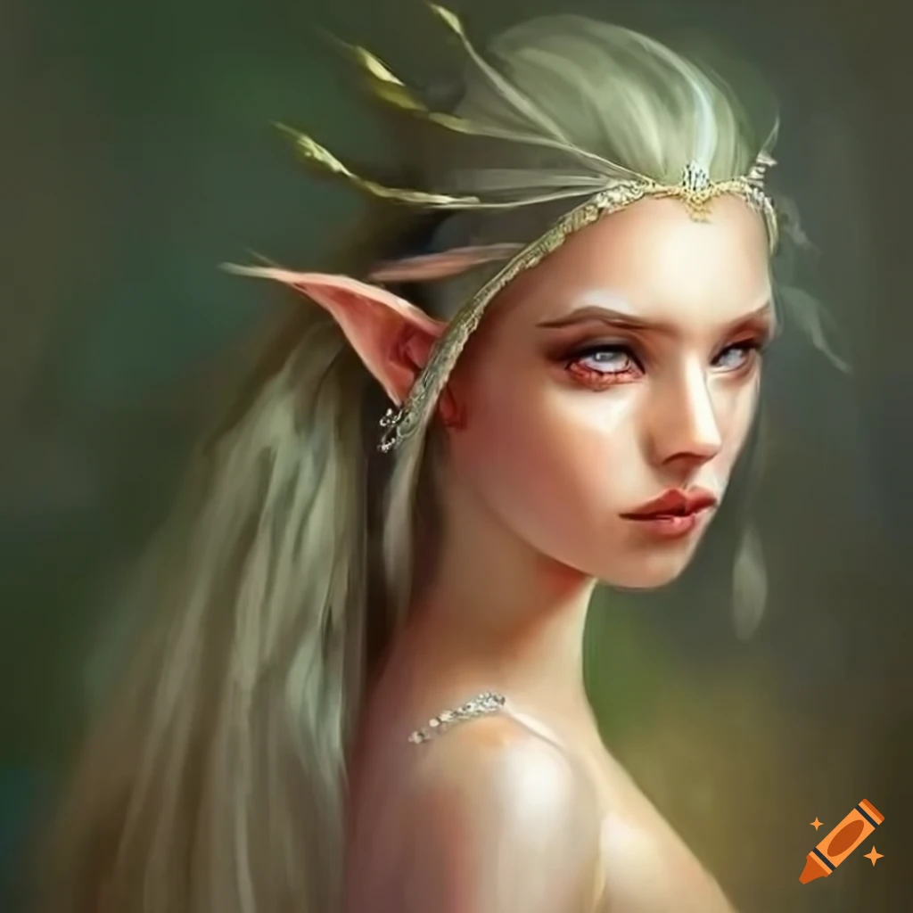 art of a beautiful elven girl