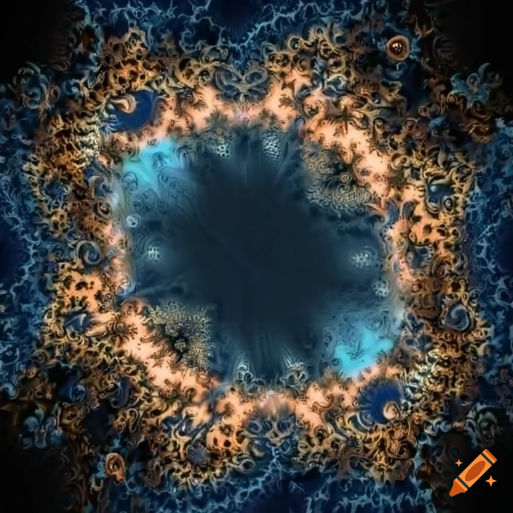 fractal pattern mirror frame