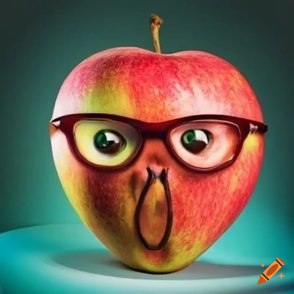 scientist extracting results with an apple