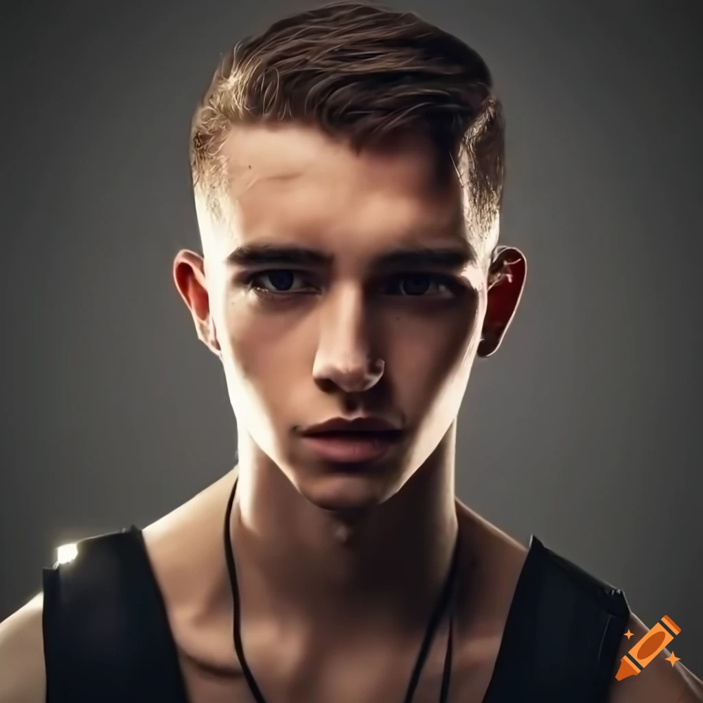 young man with a scar on his face and a pistol pendant necklace