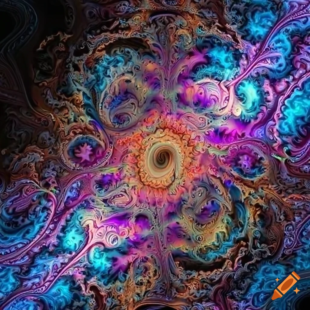intricate fractal patterns made of light