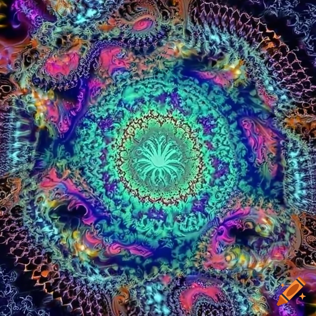 intricate fractal patterns made of light