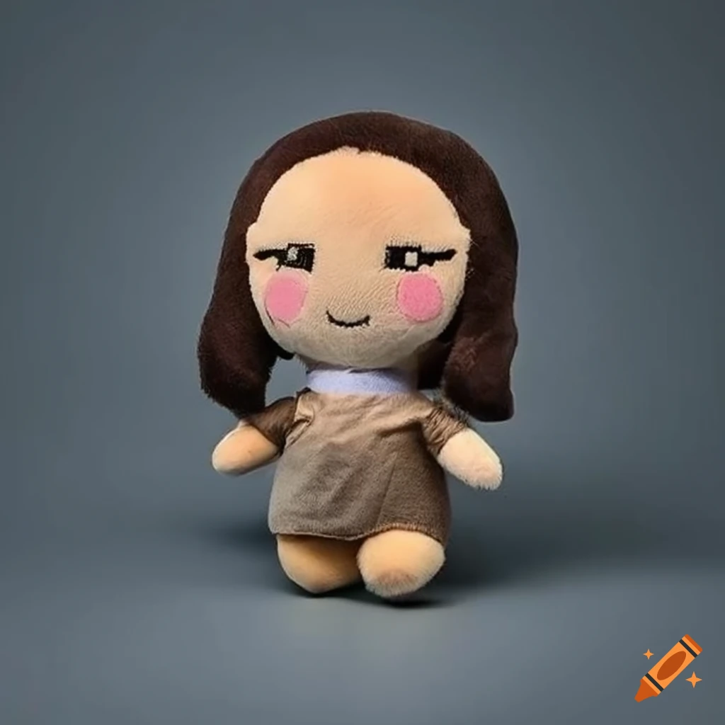adorable plushie inspired by Leonardo Da Vinci's Mona Lisa