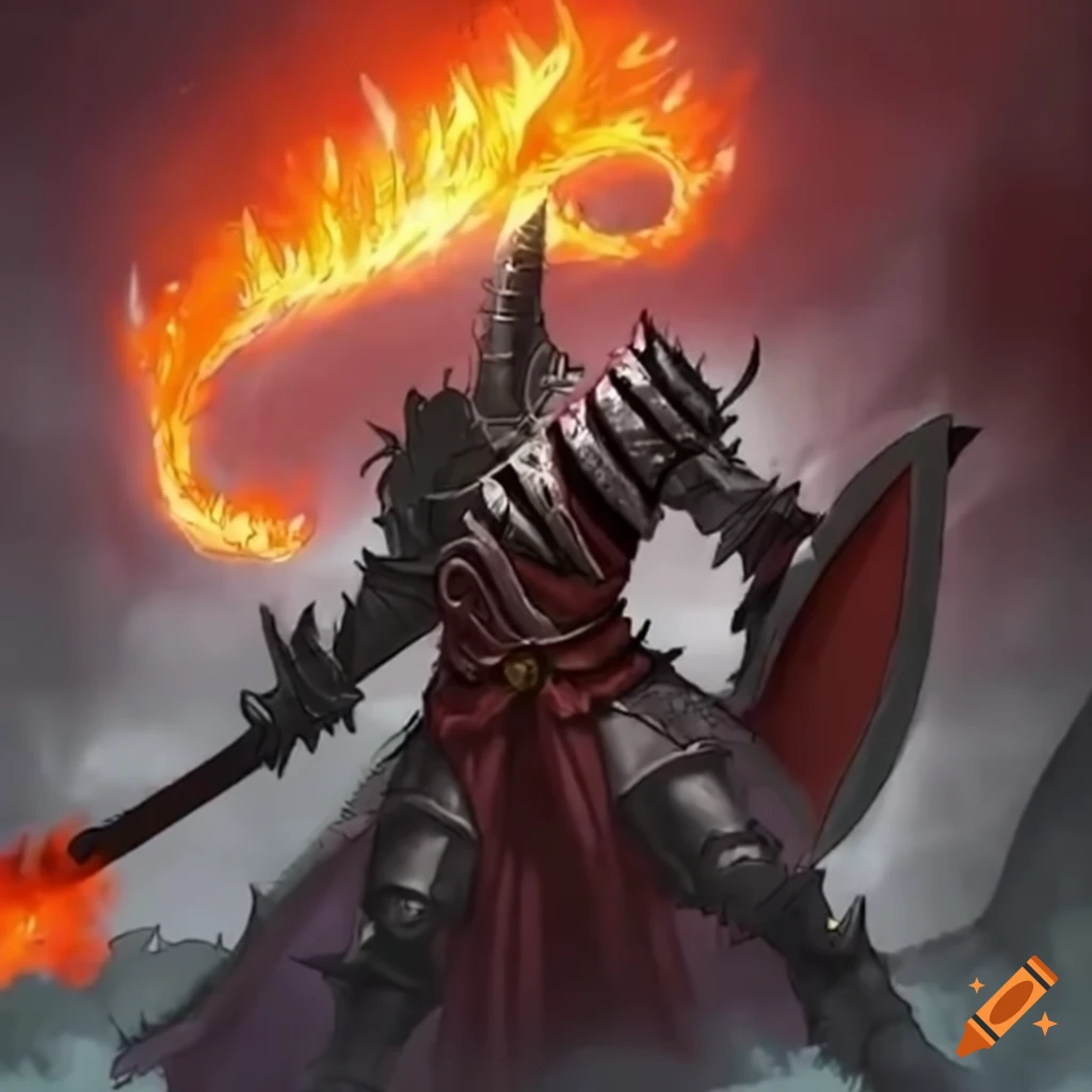brave knight battling a fire-breathing dragon