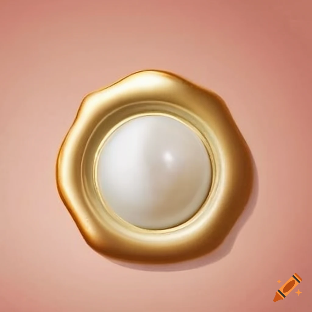 elegant white wax seal with pearl and golden top