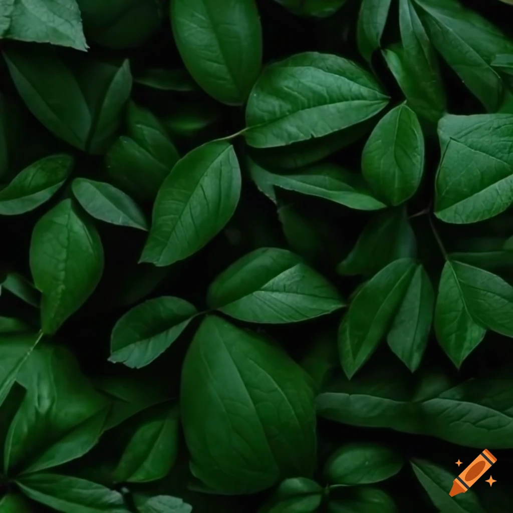 Dark green leaves background on Craiyon