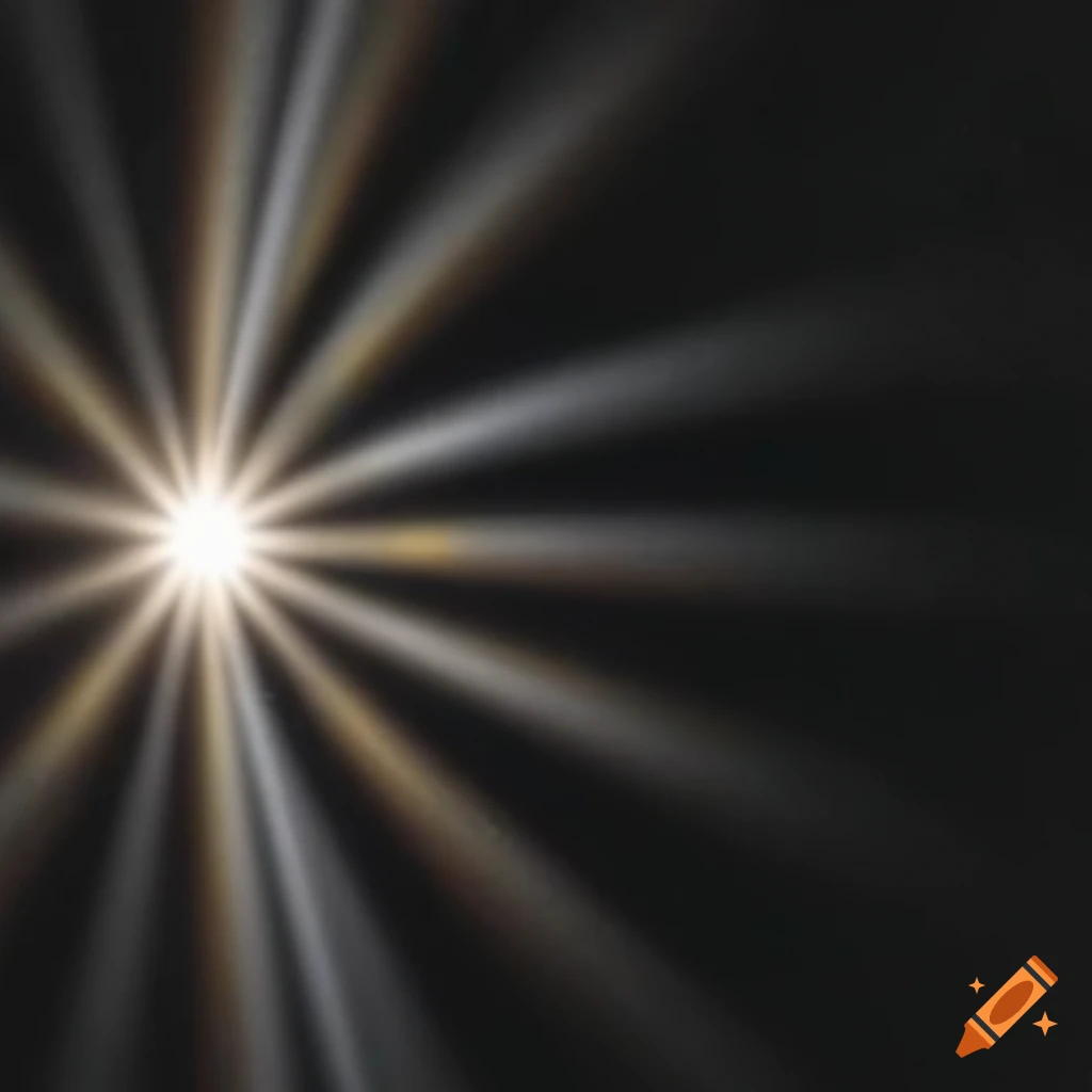 sun rays shining through a cylindrical lens