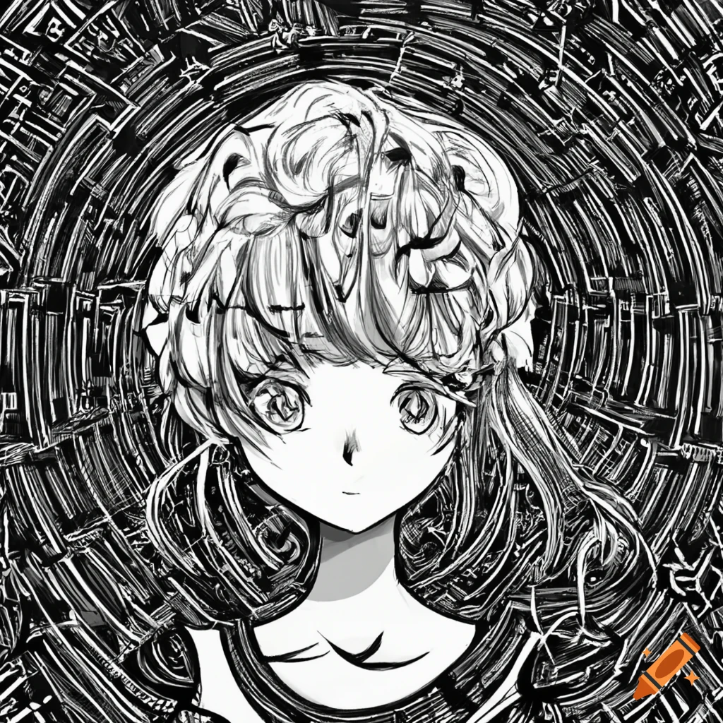 digital artwork of a girl representing the internet cloud