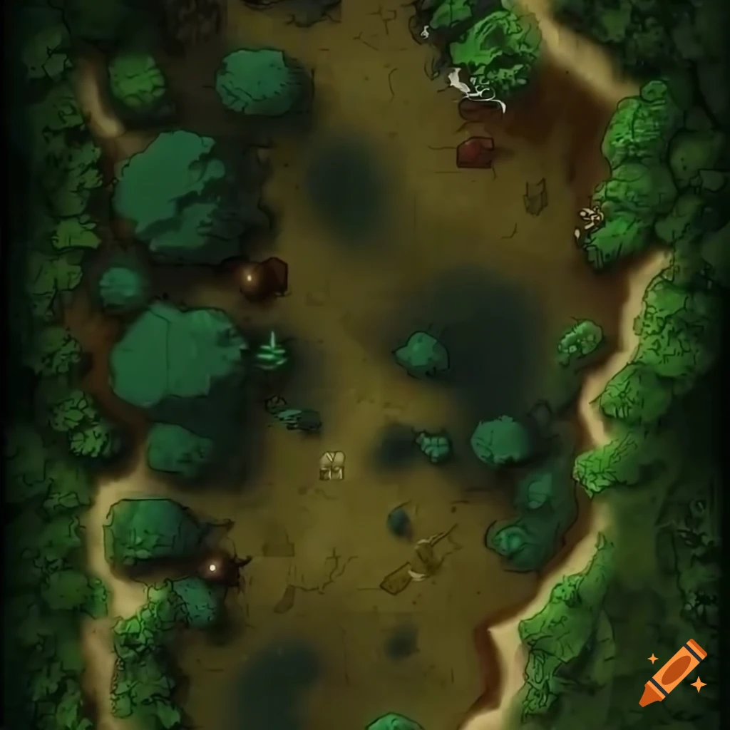 dungeon RPG map forest