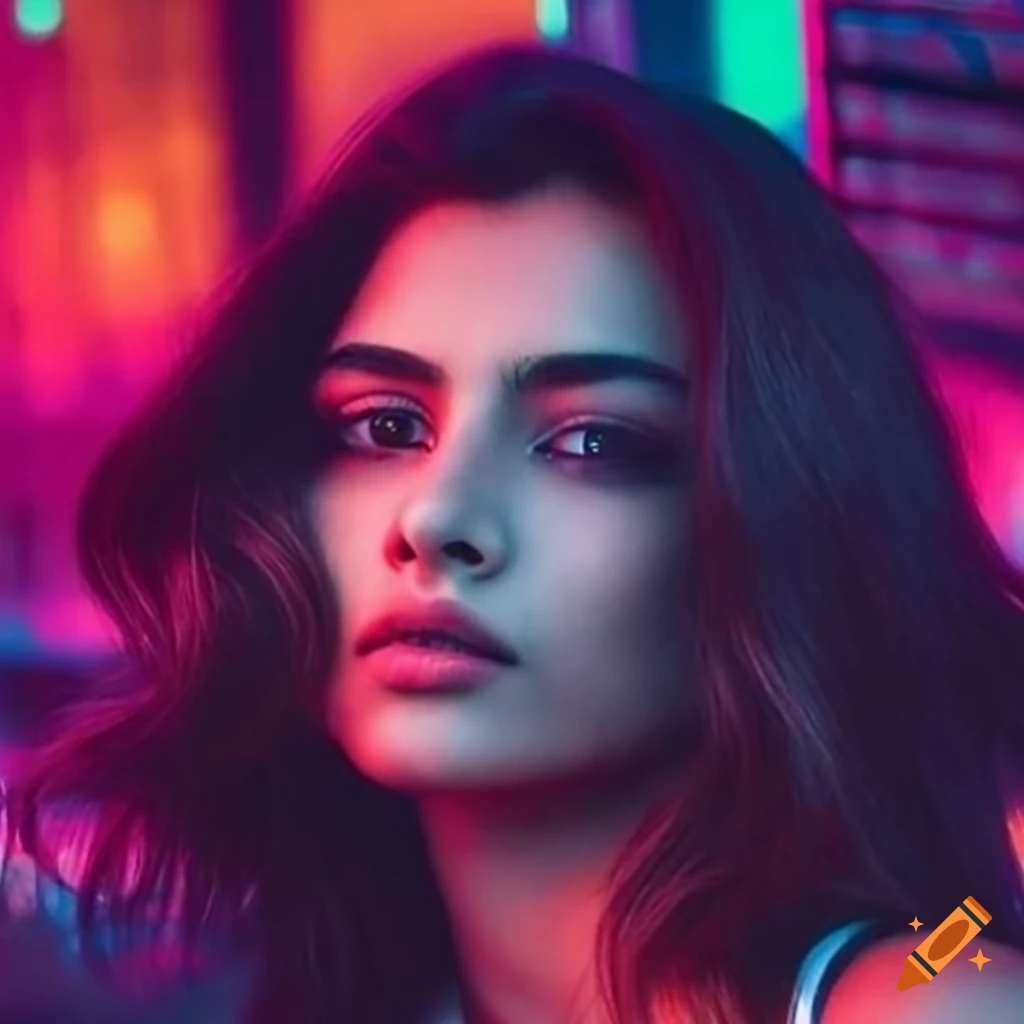 closeup portrait of a stunning young Indian female supermodel