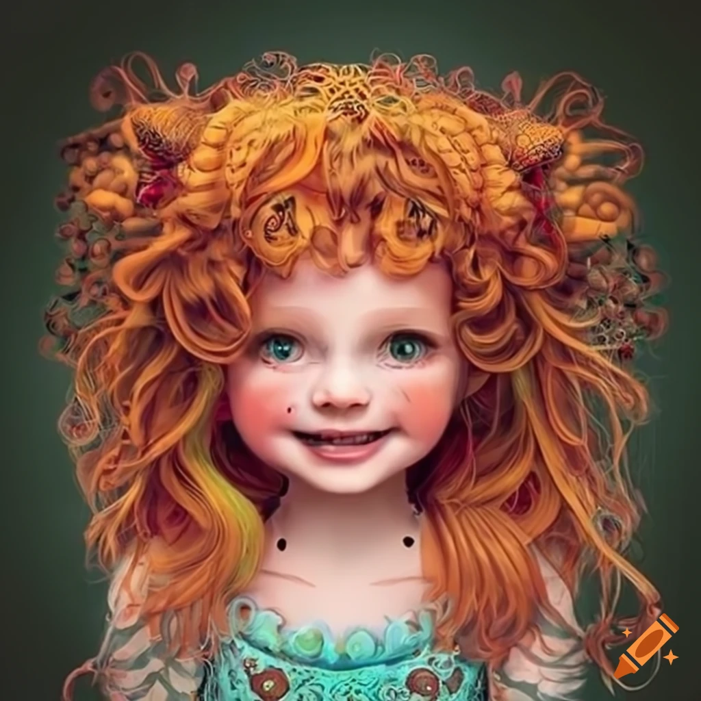 colorful illustration of cute girls with unique outfits