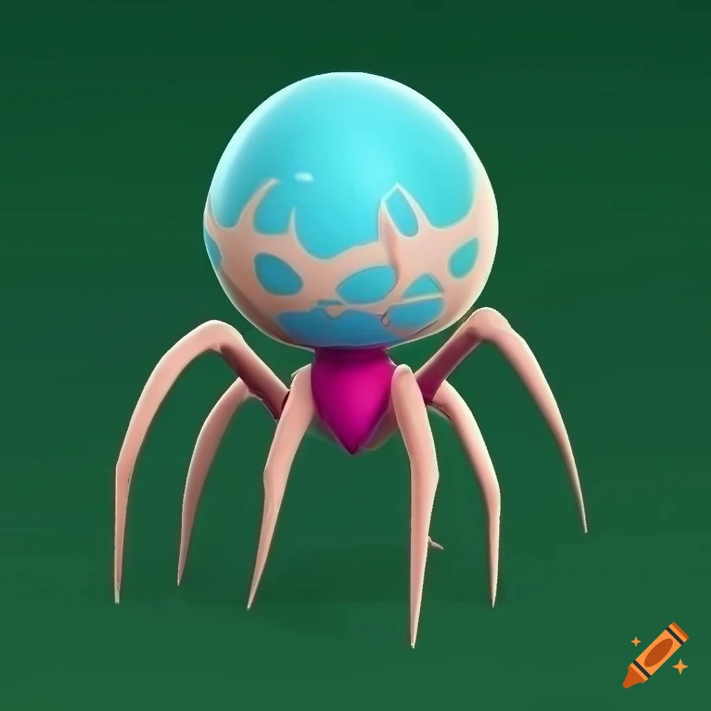 stylized cute arachnid with big orb