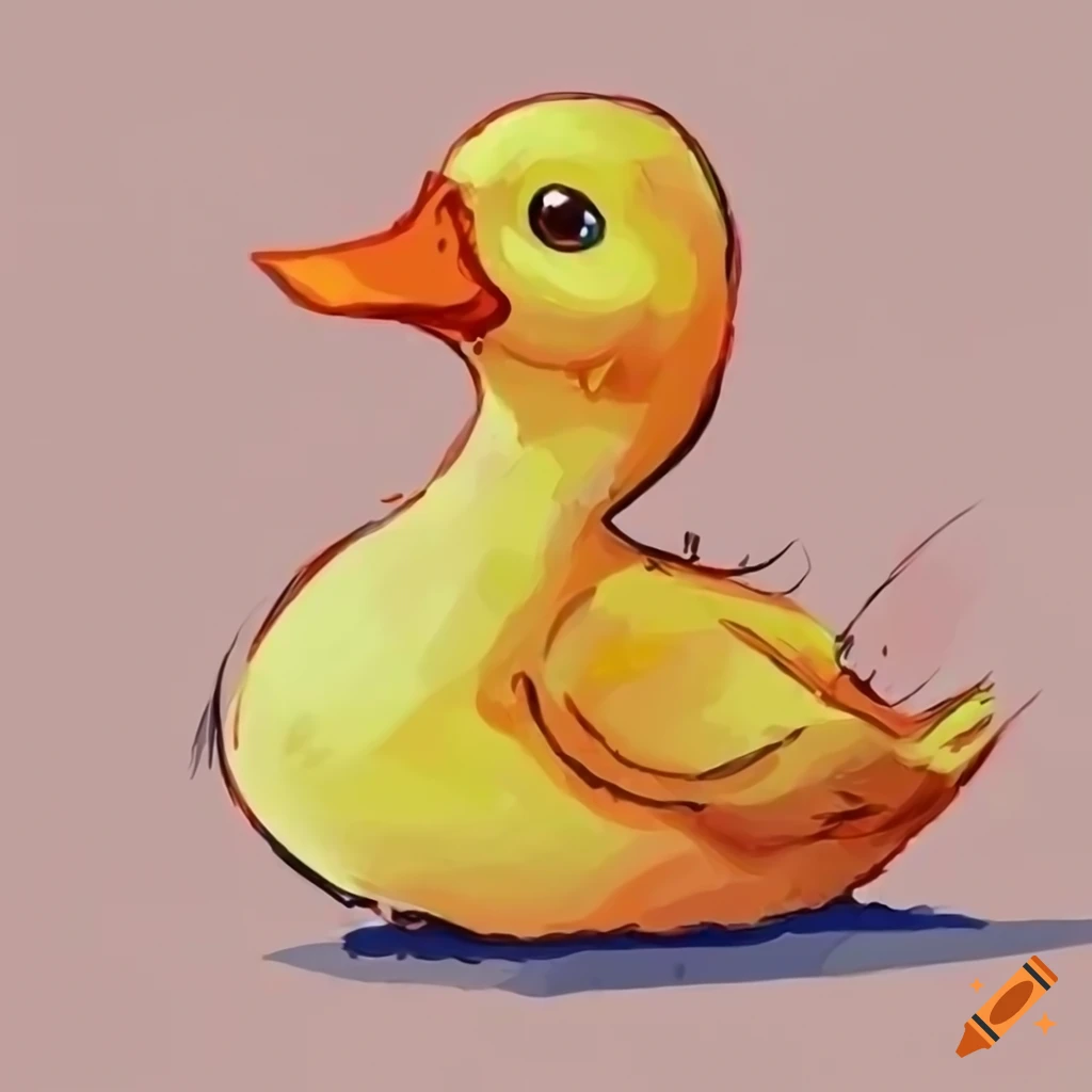 cute drawing of a duck