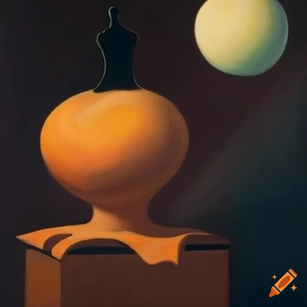 a still life artwork inspired by De Chirico and Lawren Harris