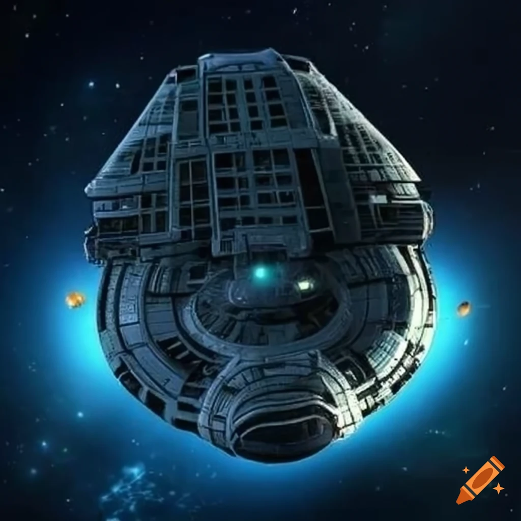 starship traveling at warp speed