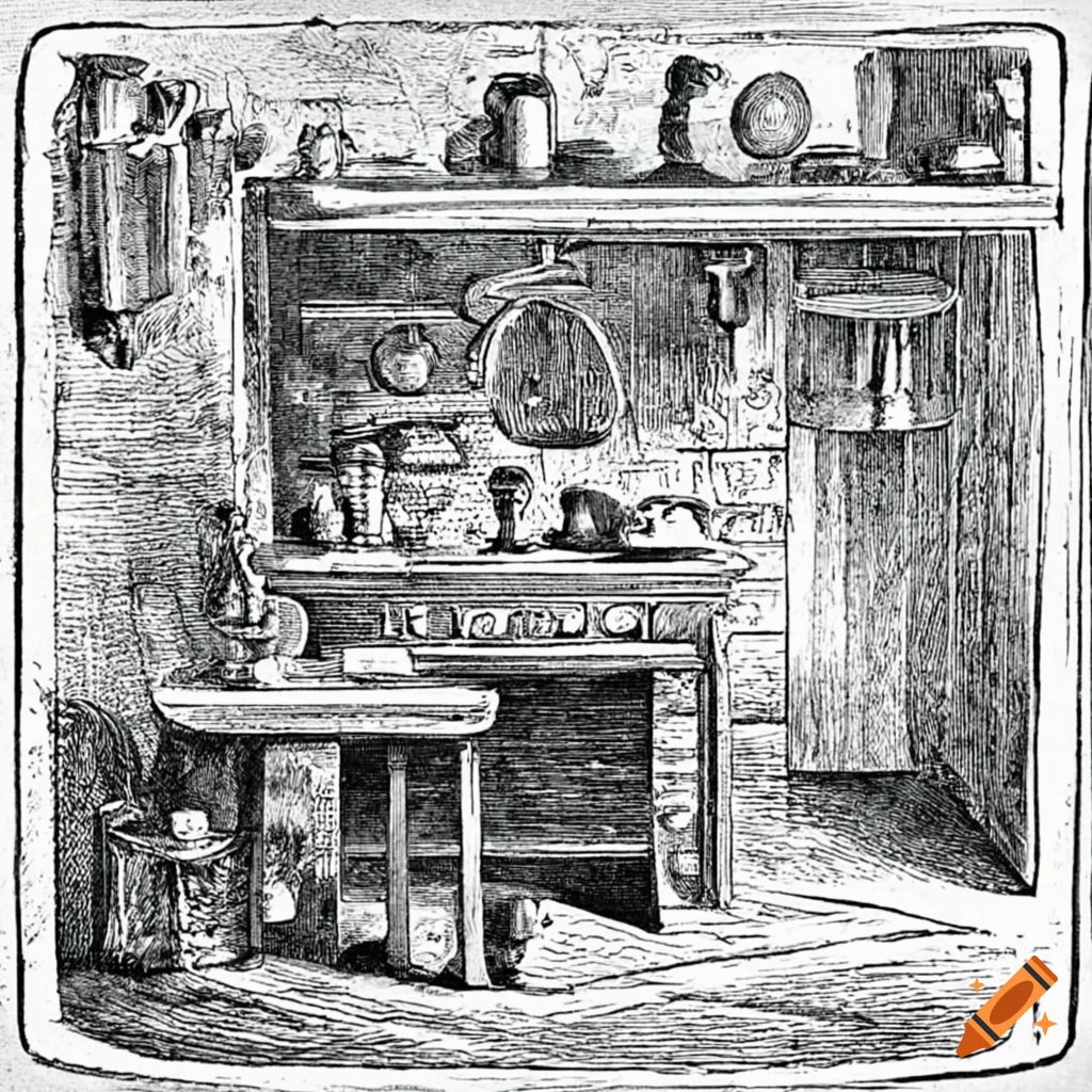 kitchen in a 19th-century poor house