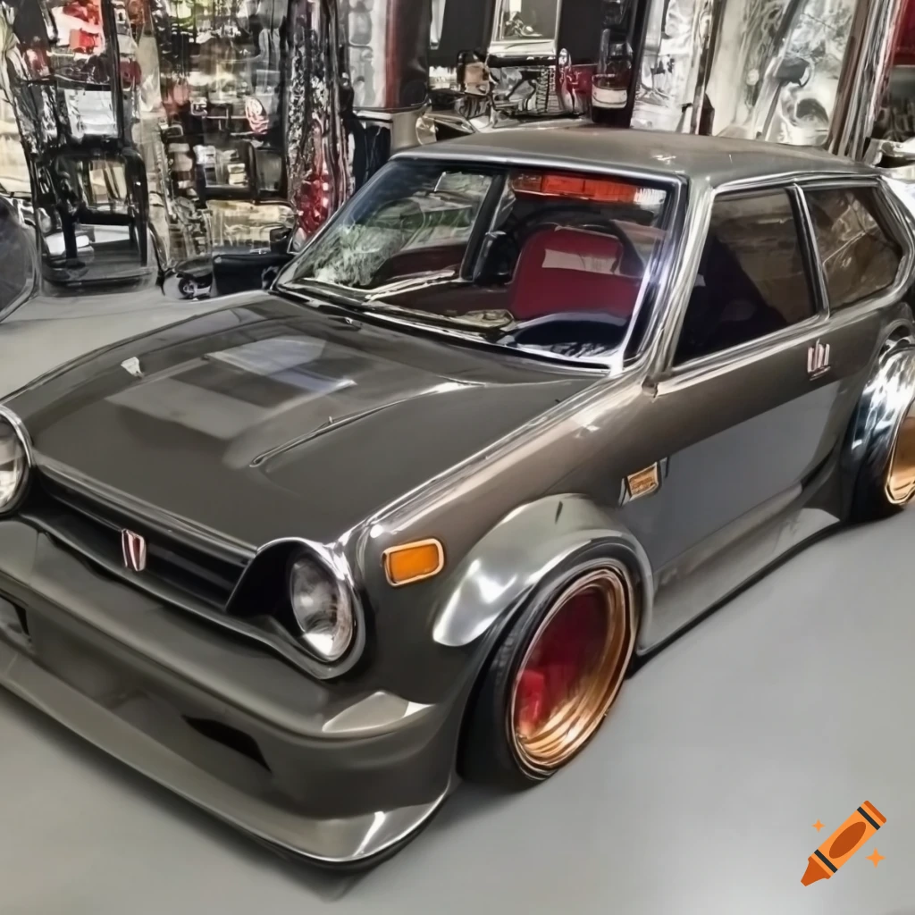 exterior view of a modified 1977 Honda Civic
