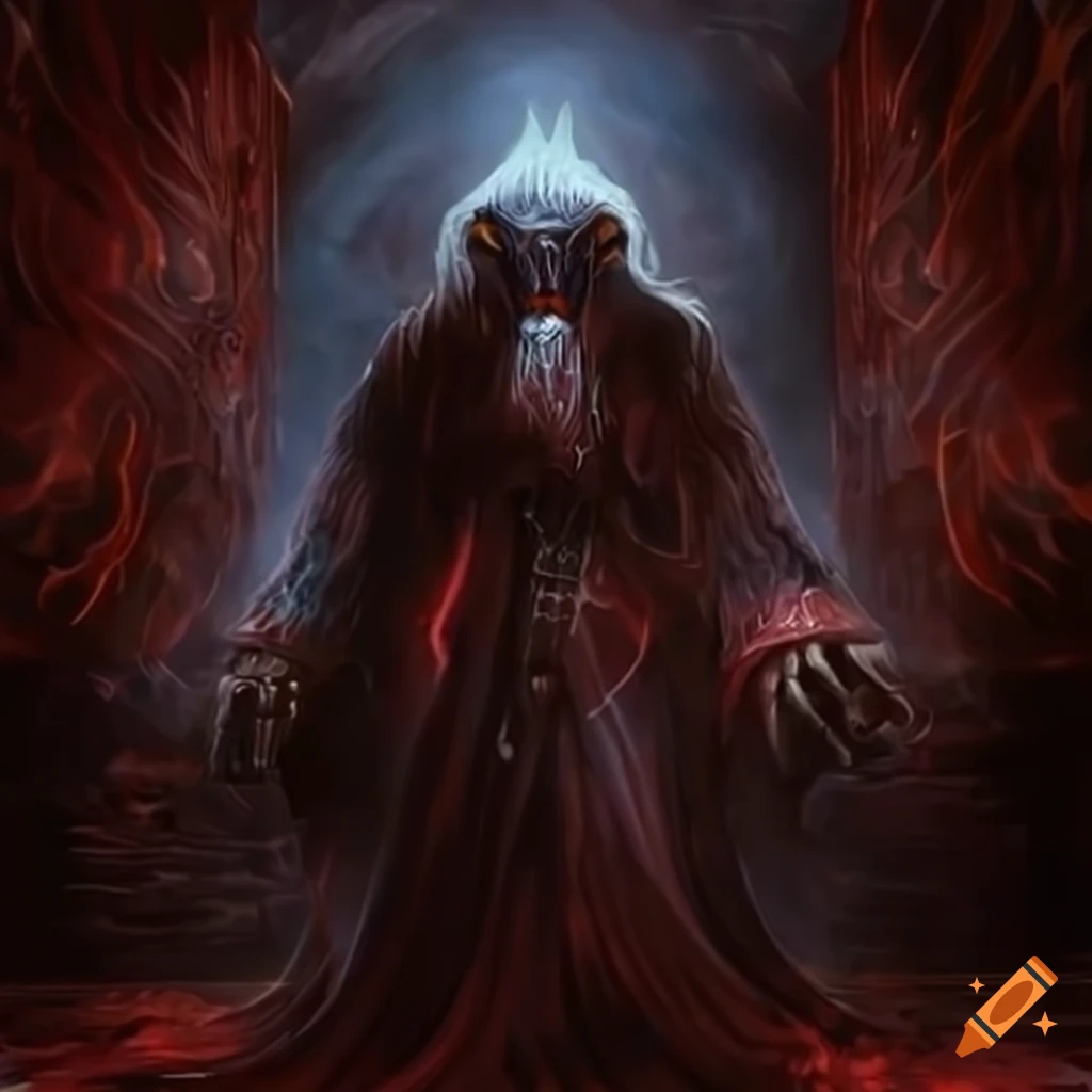artwork depicting an evil god of cunning