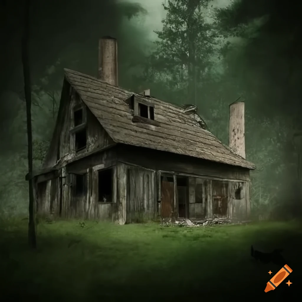 imagen de una casa abandonada en el bosque
