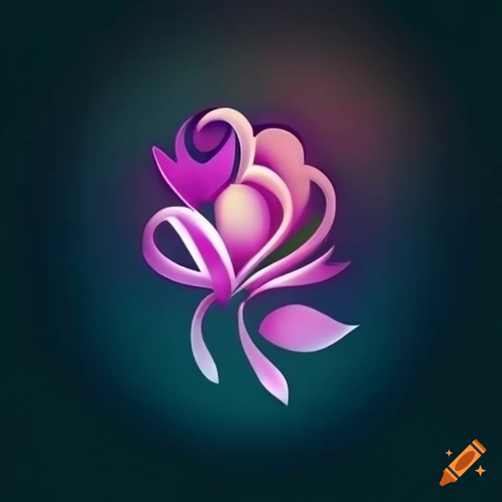 logo with PF initials and flowers