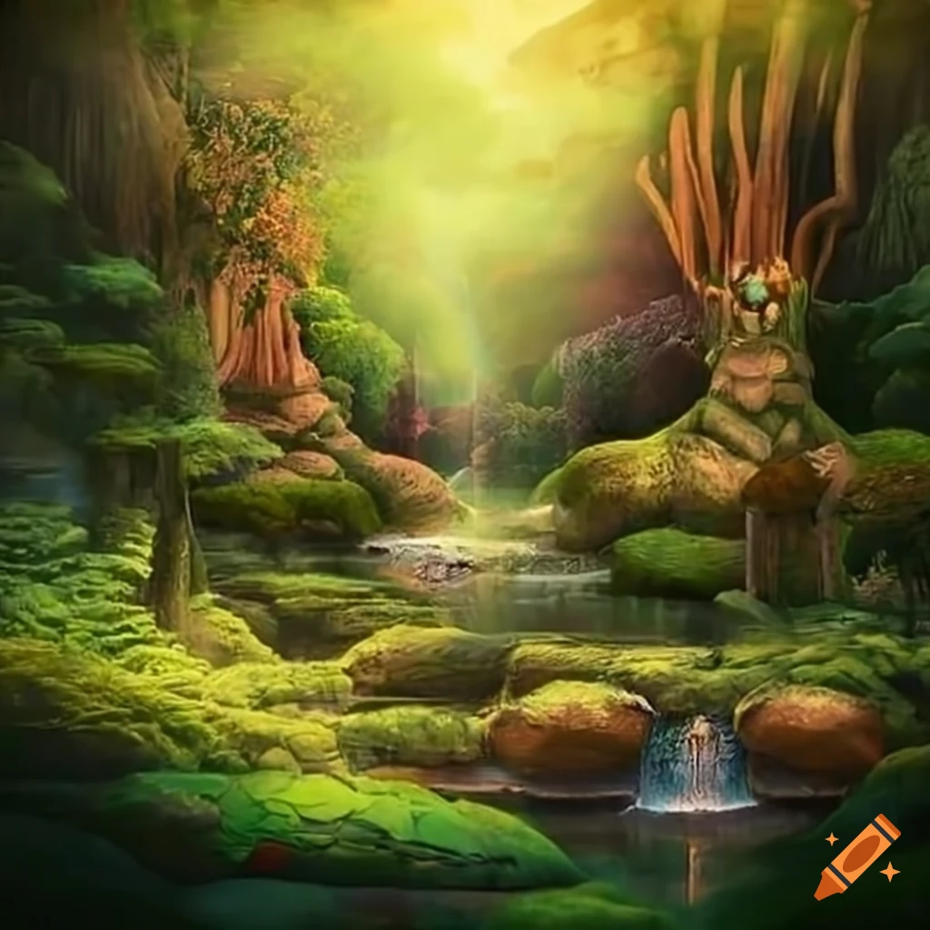 Wilderness garden of eden on Craiyon