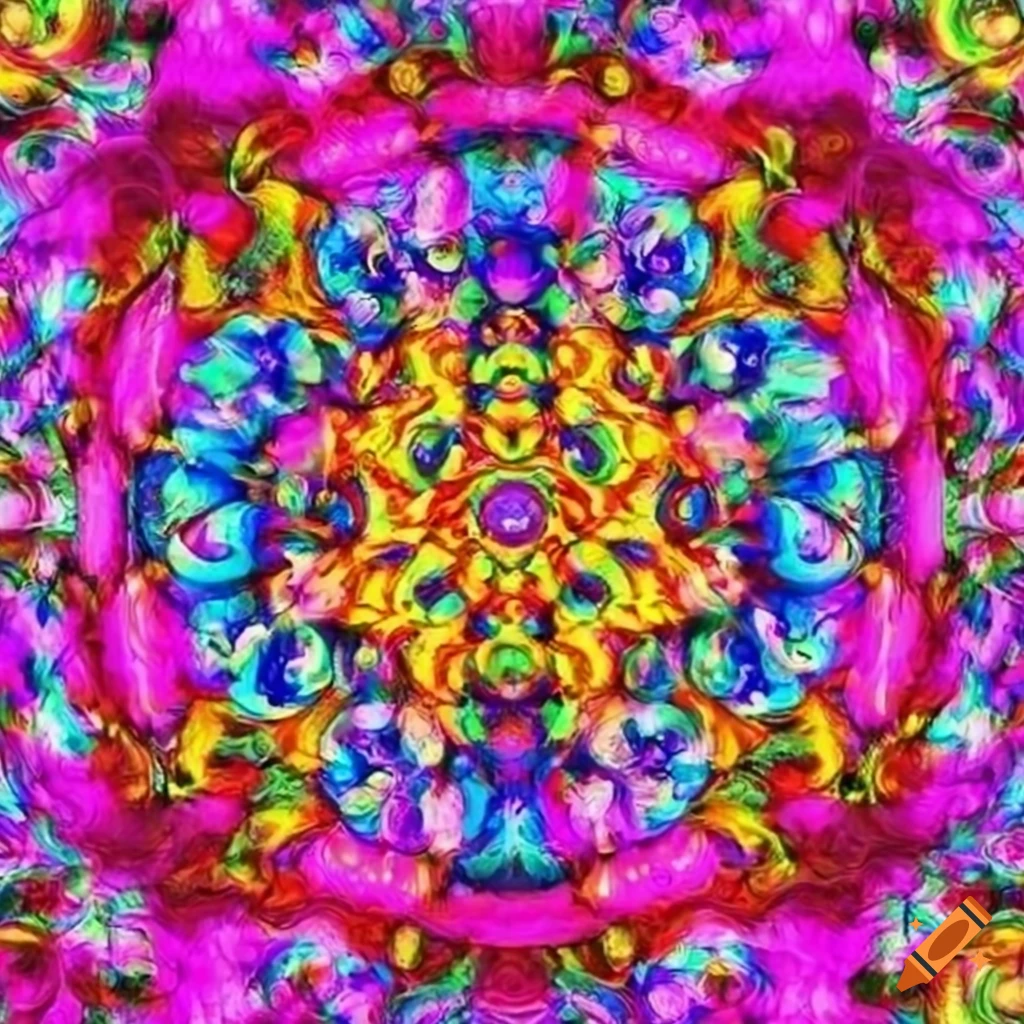 colorful and abstract psychedelic pattern