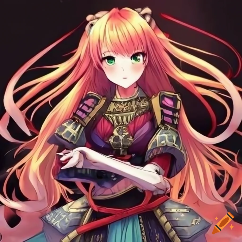 Anime girl with a samurai sword on Craiyon