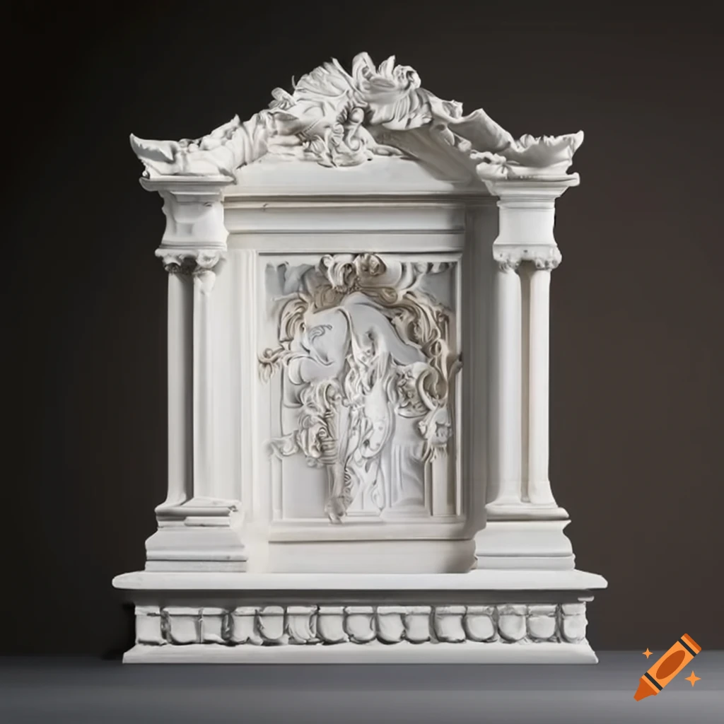 white stucco ornaments in neo classical architecture