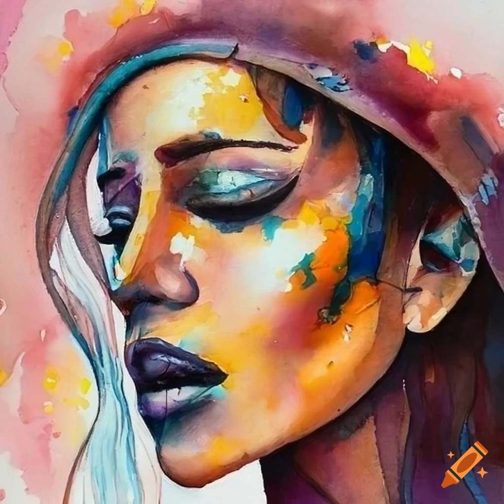 oil painting of a woman in tears