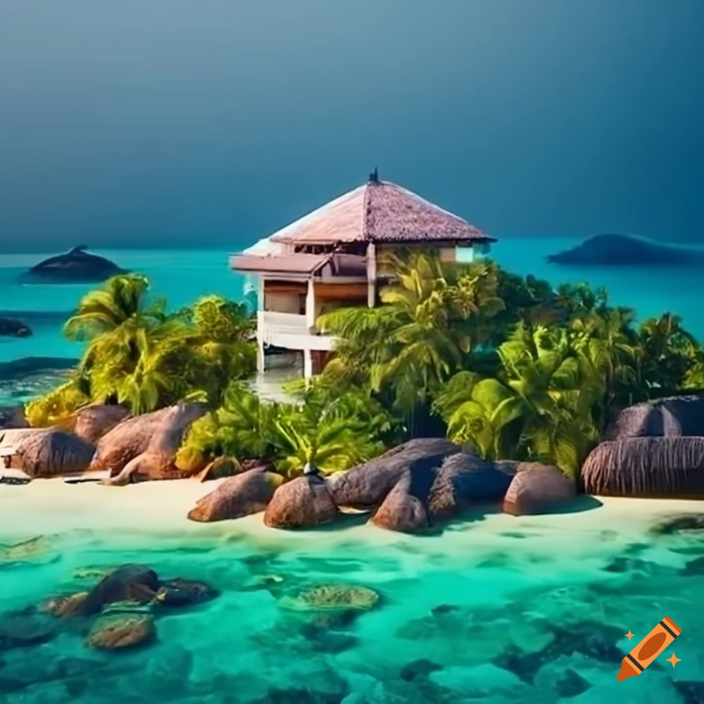 luxurious resort with Lemuria theme in Seychelles