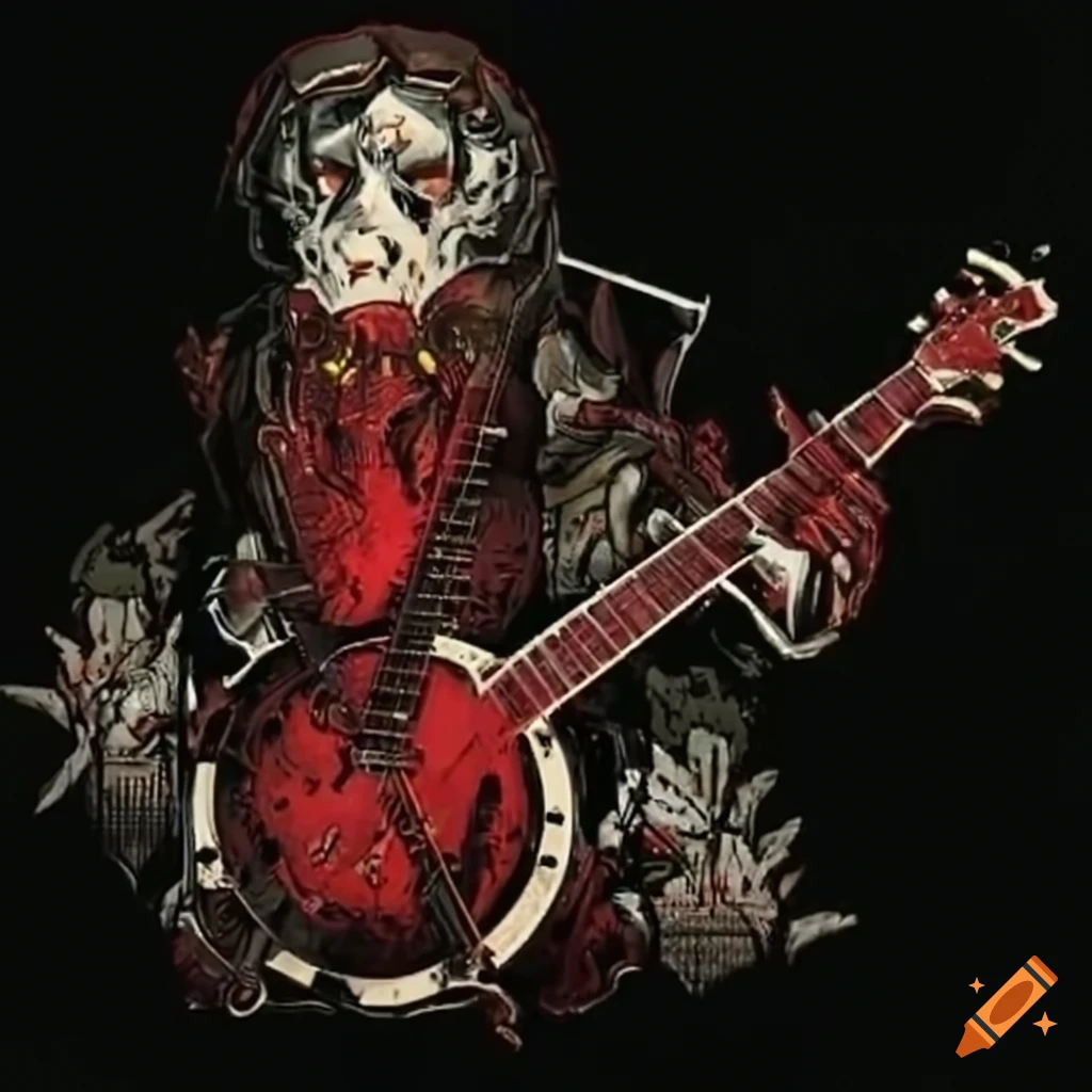 image of a badass banjo doom metal gear band