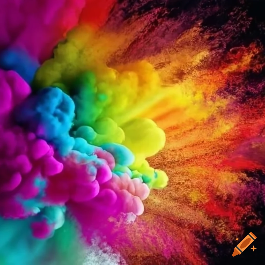 Vibrant explosion of colors on Craiyon