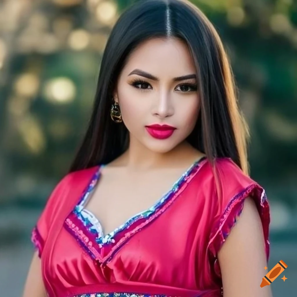 high-resolution photo of a stunning traditional Mexican girl