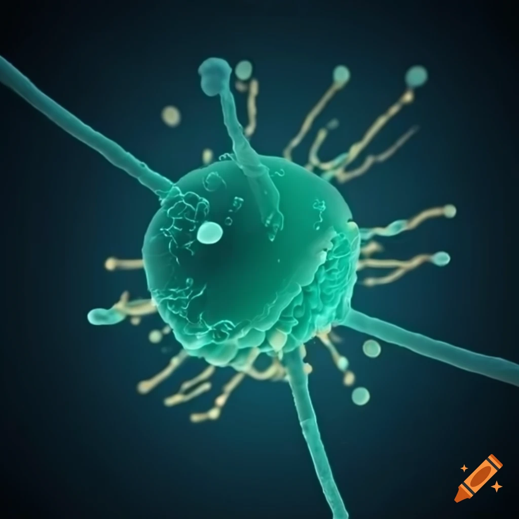 close-up view of bacterial fibers capturing bacteria