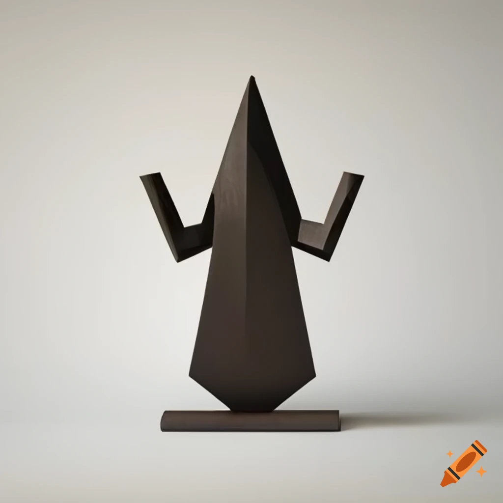minimalist metal sculpture inspired by Zelda game