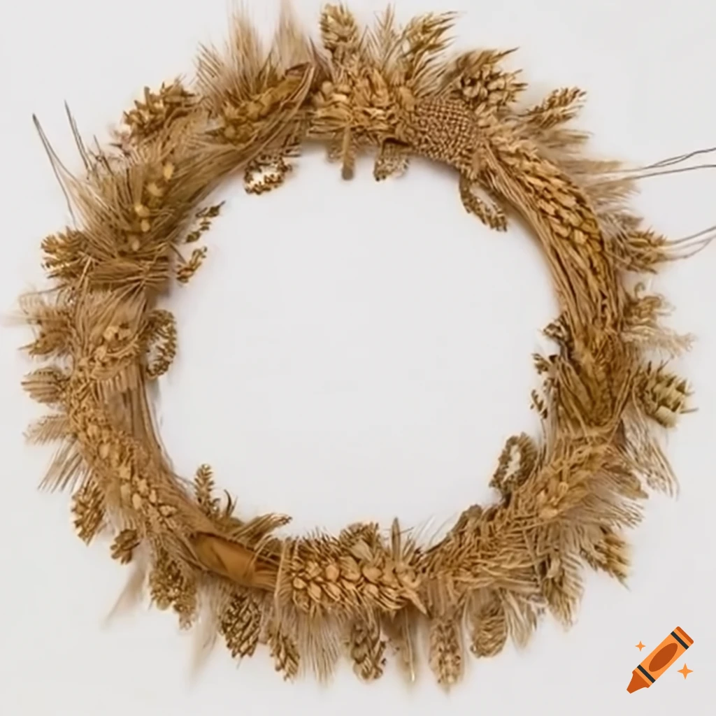 wheat wreath with a bow