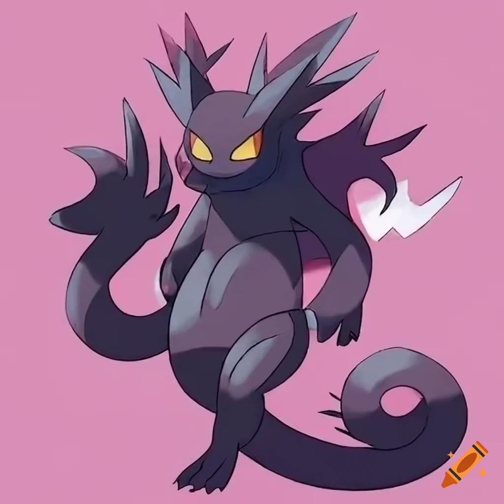 dark and fire type pokemon fusion
