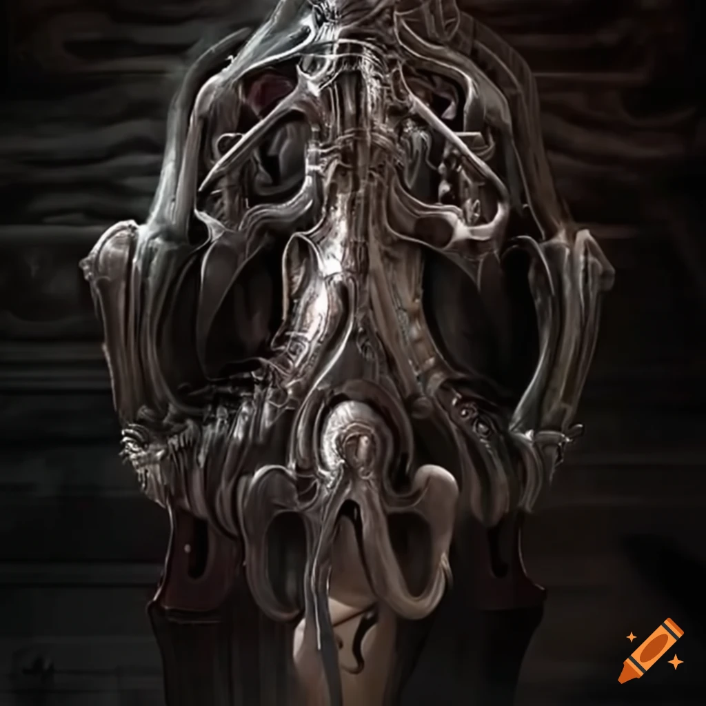 biomechanical cello designed by H.R. Giger