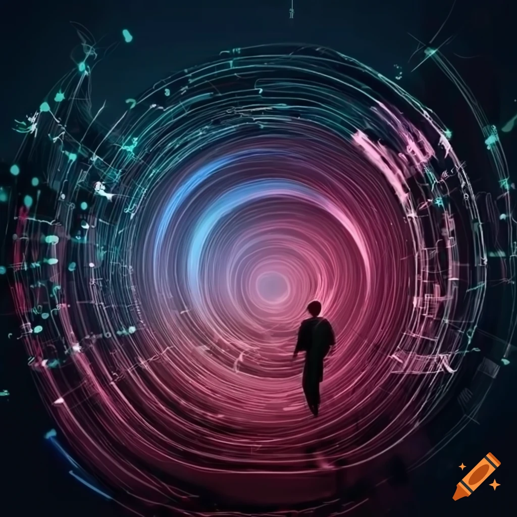 digital network flow illustration