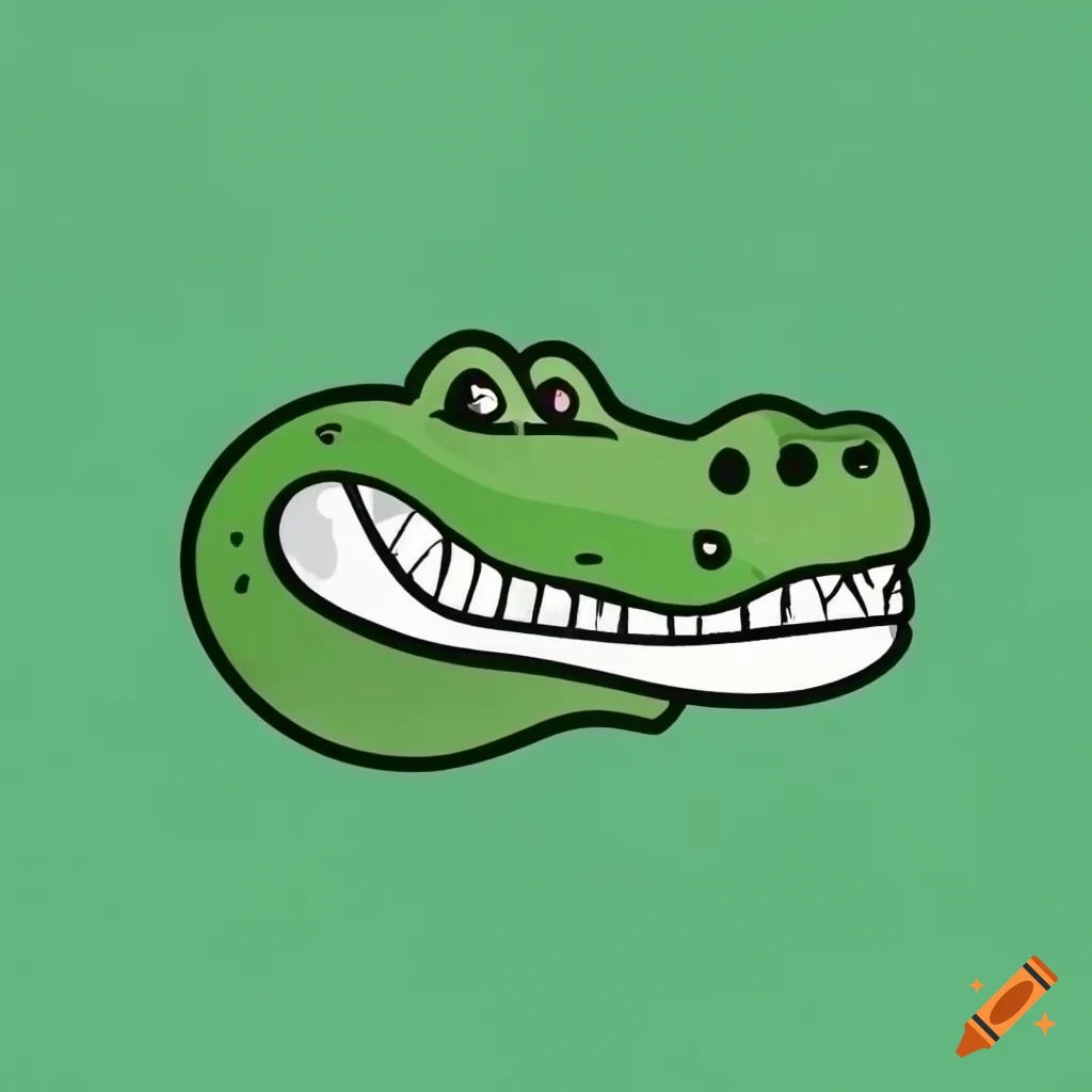 cute alligator logo