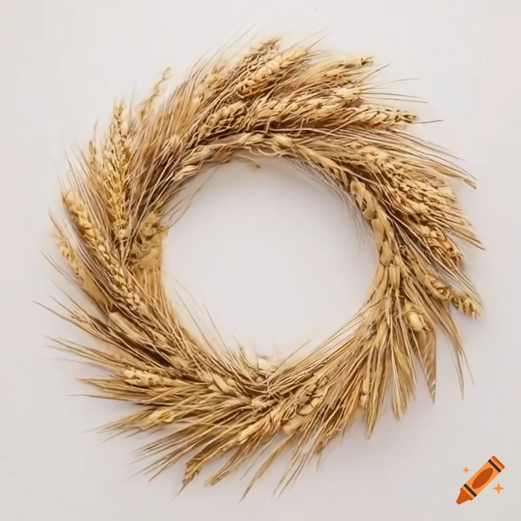 wheat wreath with a bow