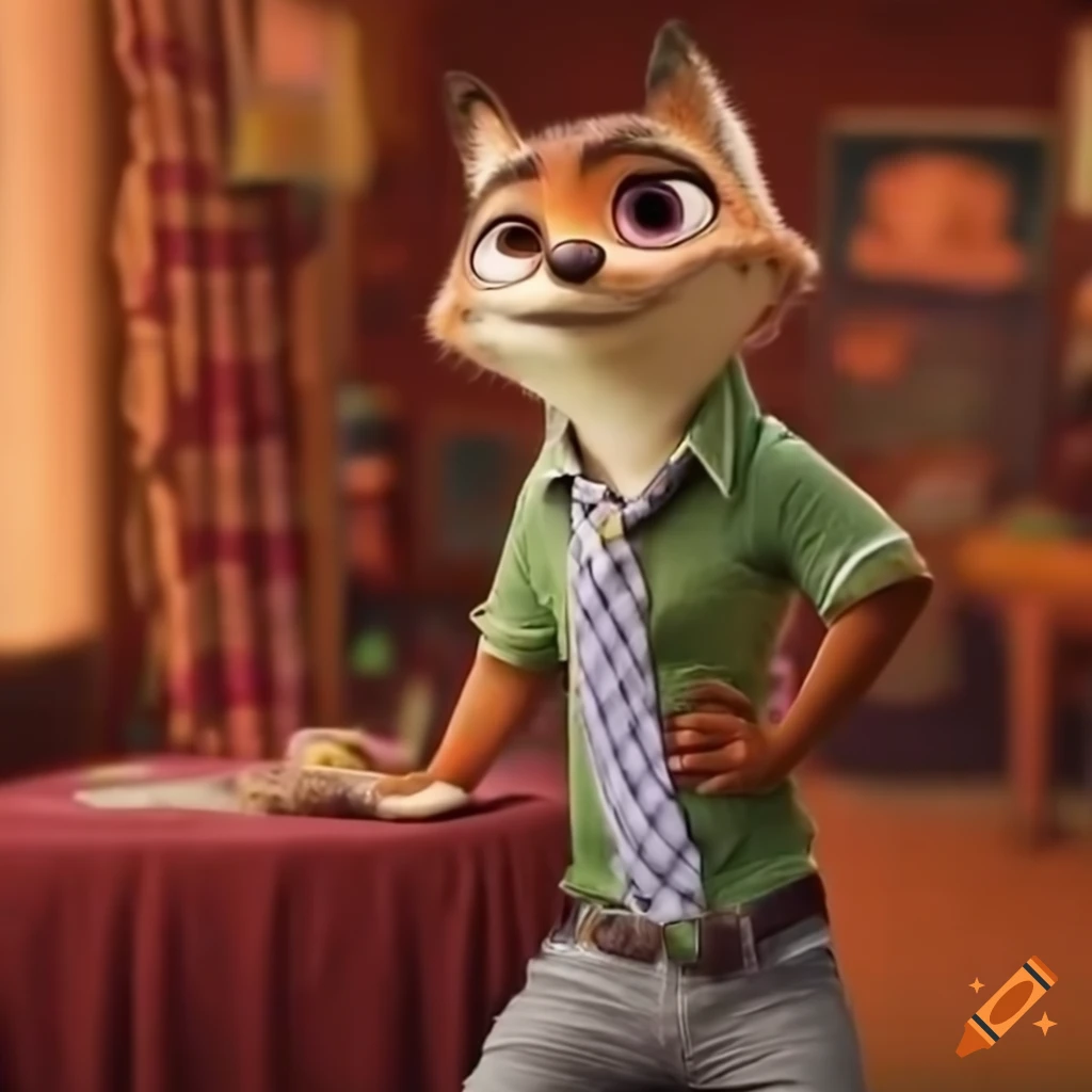 Zootopia movie character posing in her room