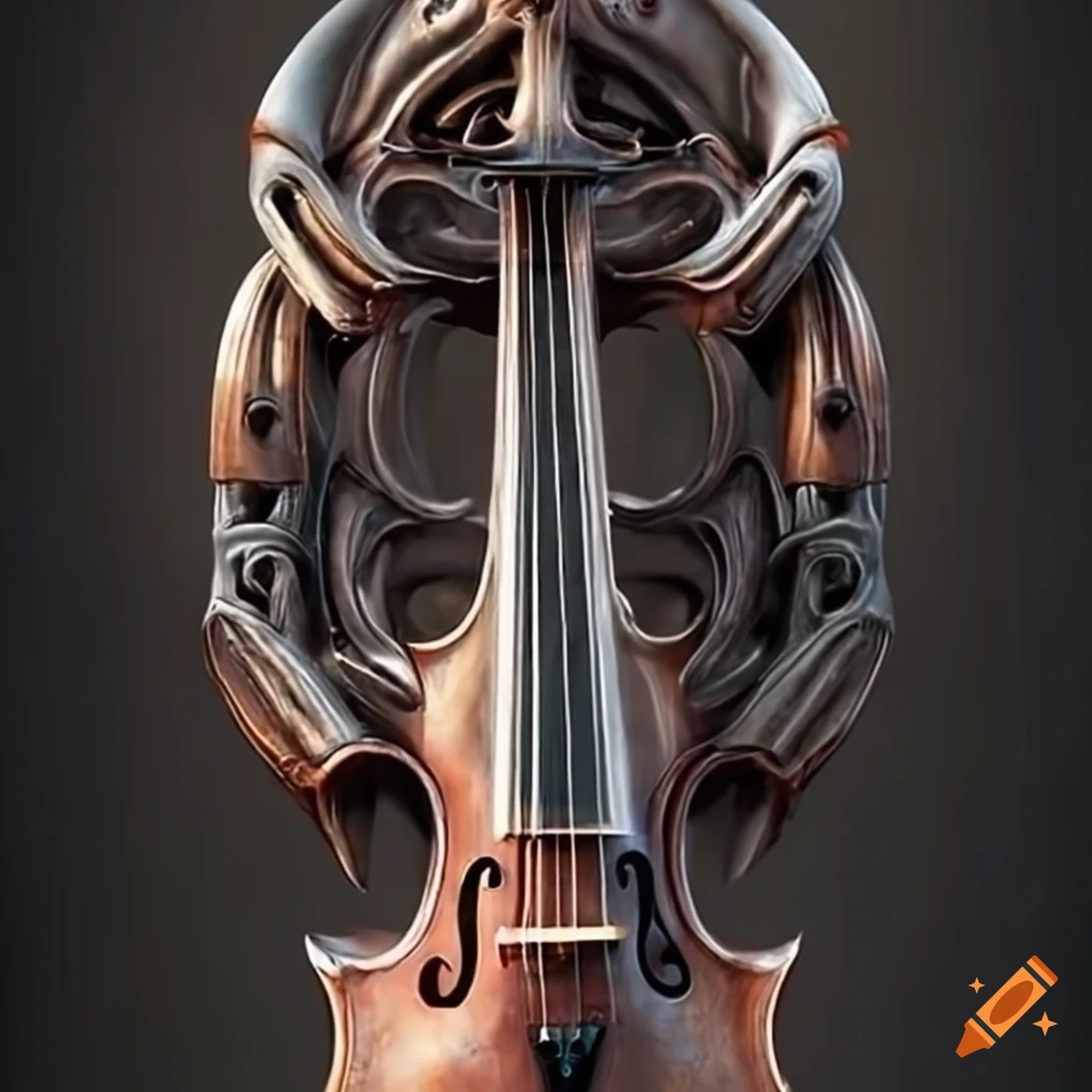 biomechanical cello designed by H.R. Giger