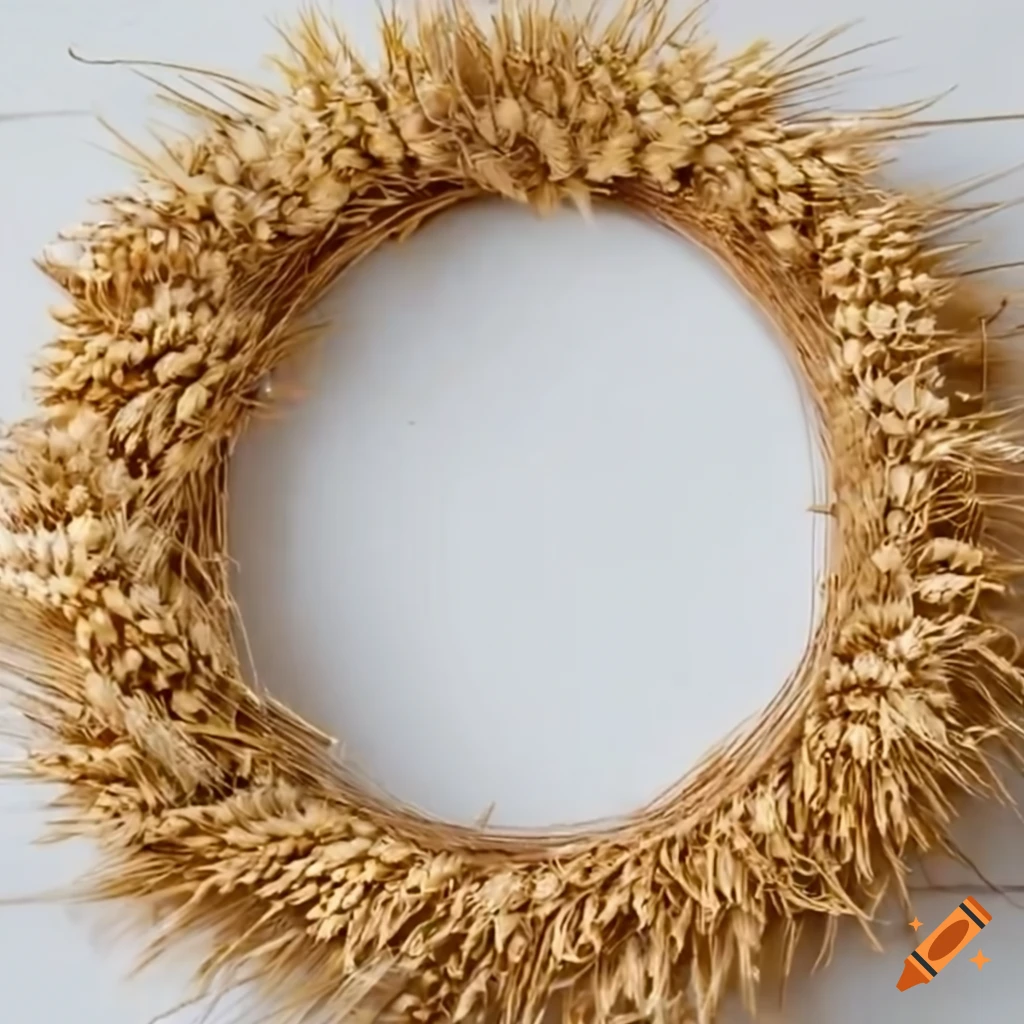 wheat wreath with a bow