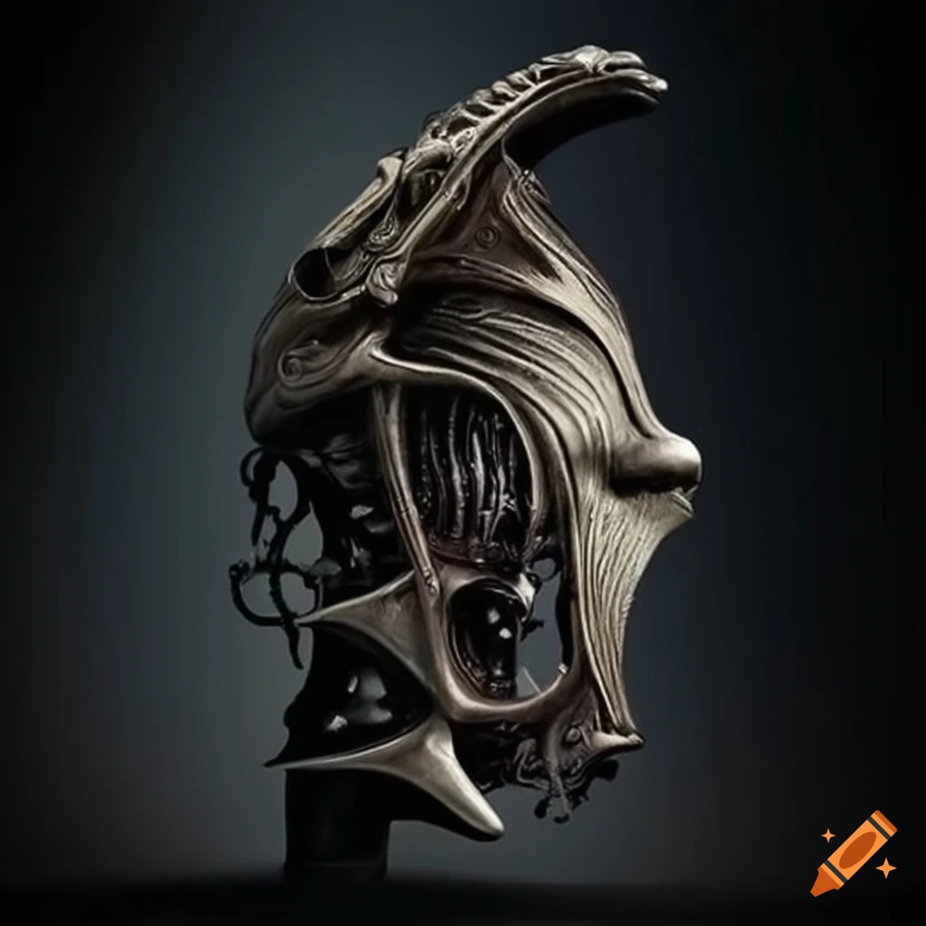 H.R. Giger's biomechanical cello for Morticia Addams