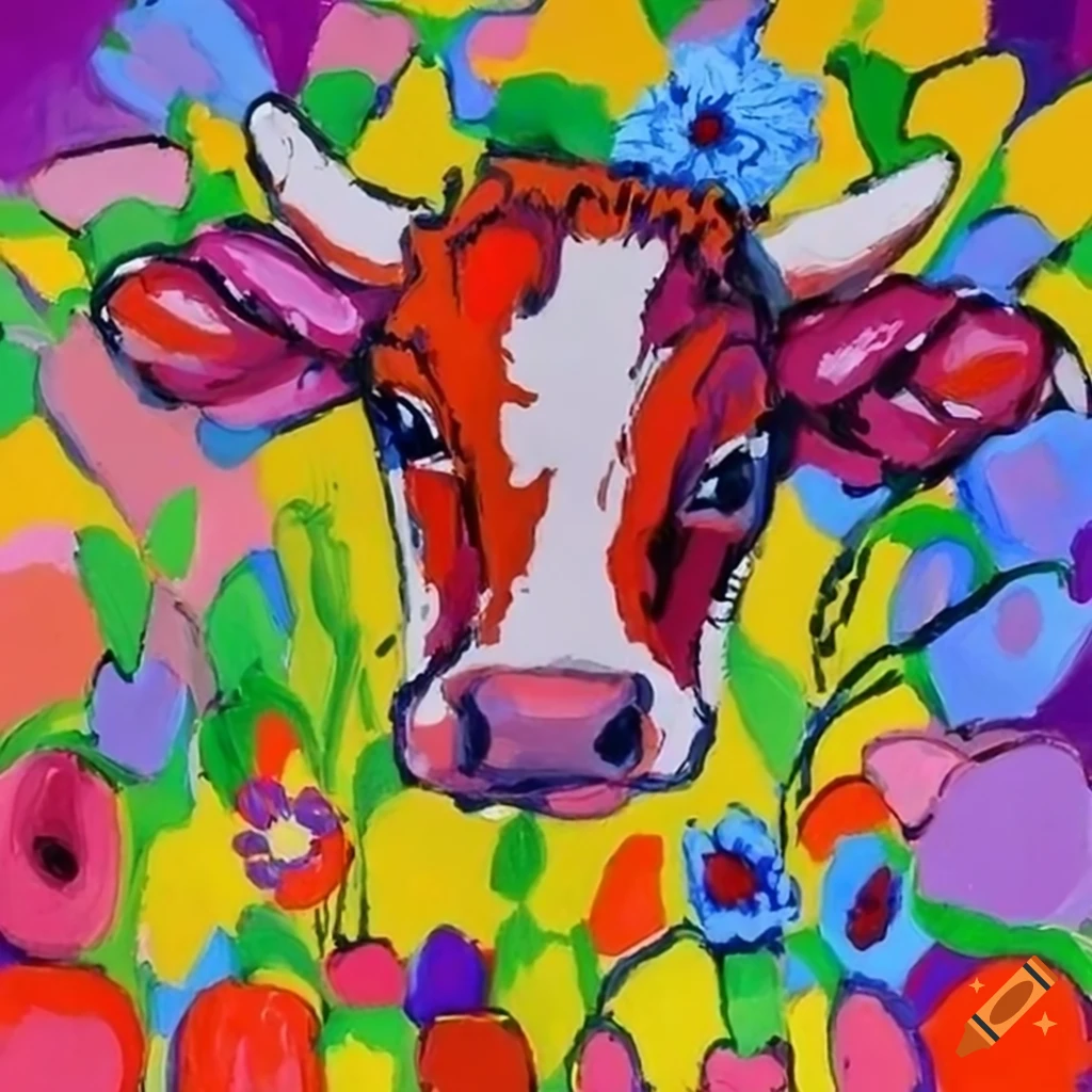 colorful-baby-cow-in-a-field-of-flowers