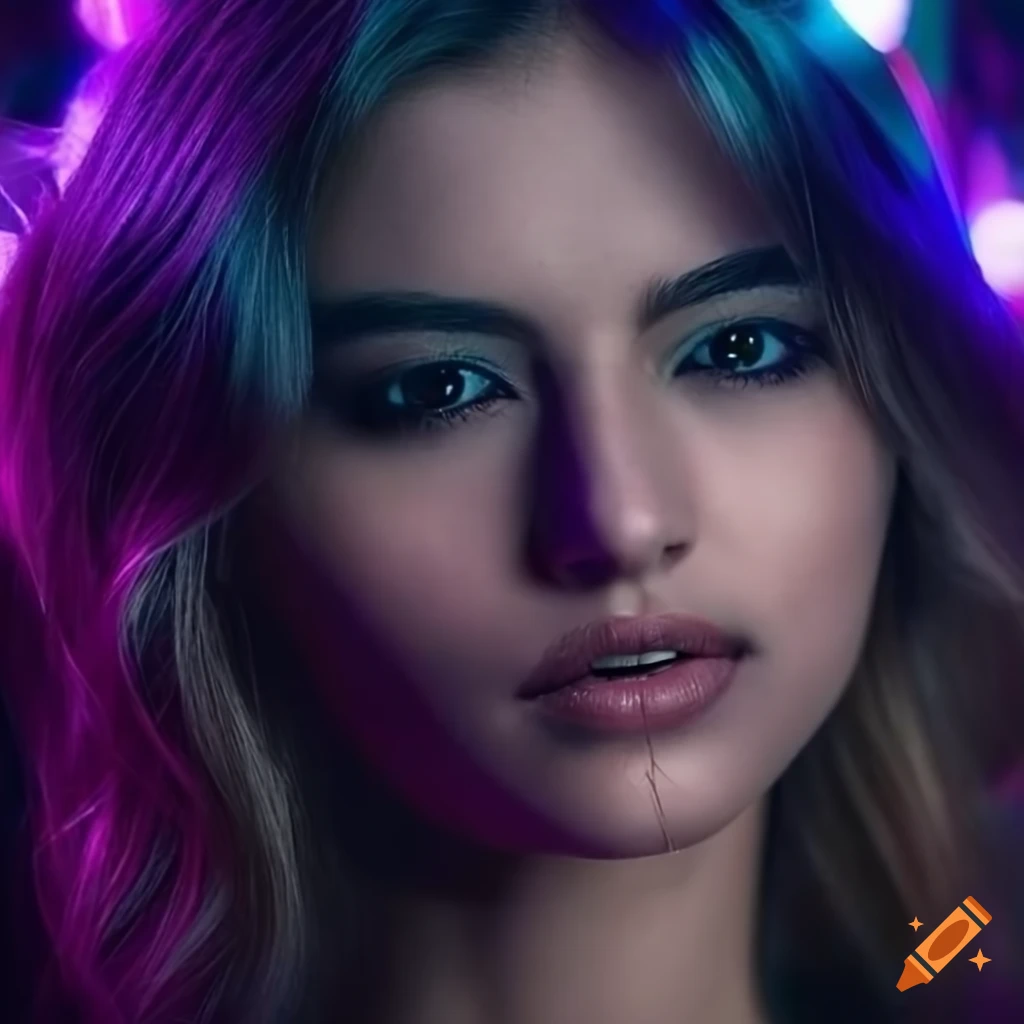 closeup portrait of a stunning young Indian supermodel