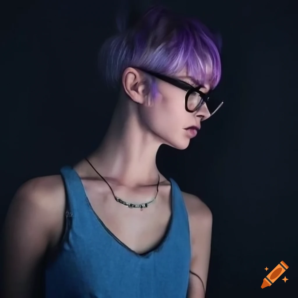 fashionable Irish woman with a pixie haircut and stylish outfit